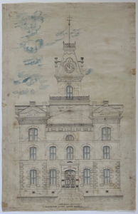 Image of East/West Elevation, Shackelford County Courthouse