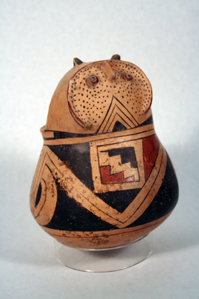 Image of Ramos Polychrome hooded owl effigy jar