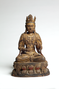 Image of Bodhisattva seated on lotus base