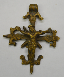 Image of Greek Cross with Crucifix Pendant 