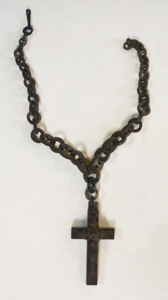 Image of Latin Cross Pendant with Wooden Chain  