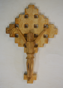 Image of Cross with Crucifix Wall Hanging 