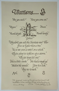 Image of Broadside of "Wattisms"