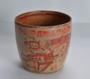 Image of Cylinder Vessel with Sun Deity (Tonatiuh)