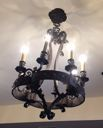 Image of Chandelier, large brass (1 of 2)