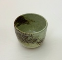 Image of Bowl  (light green w/ brown swirl)