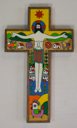 Image of Latin Cross with Crucifix Wall Hanging 