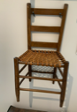 Image of Chair, Straight slat-back w/ woven leather seat (1 of 2)